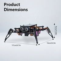 Kit de robot araignée quadrupède bionique LAFVIN ESP8266, commande à distance par application, marche et ramper, projet de robotique STEM pour Arduino ESP32