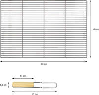 Grille de barbecue coréenne jetable en acier inoxydable – Grille en fil métallique élargie pour poulet rôti et camping