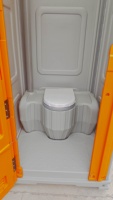 Toilettes mobiles d'extérieur, cabine de toilettes portable avec évier et éclairage pour chantier de construction, camping