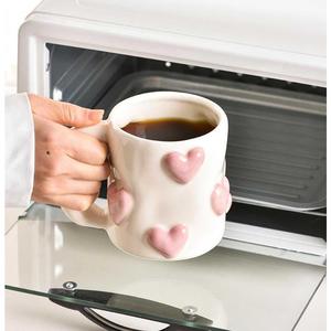 New Model Customized Heart Eco-friendly Stoneware <b>Ceramic</b> <b>Mug</b> Dishwasher & Microwave Safe Reusable Food Safe - Product Image 3