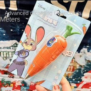 Bolígrafo de Grabación con Diseño de Zanahoria de Animales Divertidos, Estilo Red, de Plástico Resistente, con Cuentas Redondas Pequeñas, Junedick, Material de Papelería - Product Image 3