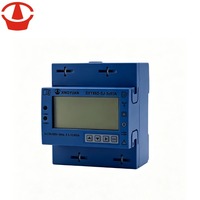Meter Energi 3 Fasa Empat Kawat 80A Input Langsung DIN Rail kWh Meter untuk Sub Metering Komersial DIN Rail 3 Fasa MID Meter Energi