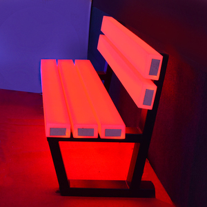 Modern LED Garden Chair Remote Control Color Changing Outdoor <strong>Bench</strong> with Fireproof <strong>Plastic</strong> for Patio Pool Restaurant - Product Image 4