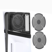 Couverture de filtre anti-poussière noire en maille pour PlayStation 5, accessoires pour console PS5 Slim/Pro, filtre anti-poussière