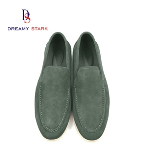 Quality <b>Green</b> <b>Flat</b> Breathable Lace-up Oxford Wedding <b>Shoes</b> Office Business Casual Customizable Colors Soft Texture - Product Image 4