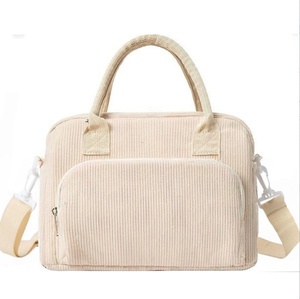 กระเป๋าเบนโตะพิมพ์ลายตามสั่งสำหรับผู้หญิง กระเป๋าเก็บความเย็นแบบพกพาสำหรับปิกนิกสำหรับผู้หญิงและผู้ชาย กระเป๋าสะพายข้างสำหรับผู้ใหญ่ กระเป๋าใส่อาหารกลางวันผ้าลูกฟูก - Product Image 2