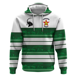 <span class=keywords><strong>Felpa</strong></span> con cappuccio da rugby Zimbabwe da uomo - Stampa all-over Sables |   Nome e Numero Personalizzabili |   <span class=keywords><strong>Felpa</strong></span> Verde/<span class=keywords><strong>Bianca</strong></span> - Product Image 1