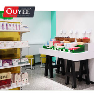 Аптечный магазин, современный дизайн на заказ, деревянные витринные полки для аптеки - Product Image 6