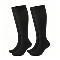 Chaussettes de compression CHOOYOU pour femmes et hommes, chaussettes de soutien en microfibre douce, hauteur genou, pour les voyages, la course à pied, le travail