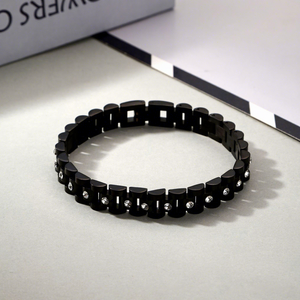 Bracciale per Orologio in Acciaio Inossidabile Placcato Oro 18K all'Ingrosso per Uomo e Donna, Gioiello di Lusso Hip Hop alla Moda - Product Image 2