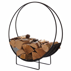 Meilleure qualité Rack extérieur intérieur métal bois de chauffage robuste porte-bûche pour le stockage du bois de chauffage empileur support feu bois bûche support - Product Image 1