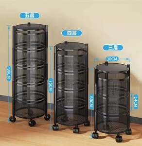 Rotating <strong>Storage</strong> Vegetables Fruits Basket 360 Degree <strong>Storage</strong> Cart With <strong>Wheels</strong> Save Space <strong>Storage</strong> Rack - Product Image 6
