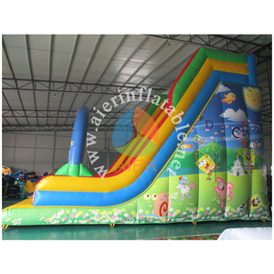 Tobogán Inflable Comercial con Temática de <span class=keywords><strong>Bob</strong></span> <span class=keywords><strong>Esponja</strong></span>, Tobogán Inflable para Niños con Diseño de Dibujos Animados para Parques de Diversiones, Fiestas de Cumpleaños y Alquiler - Product Image 3