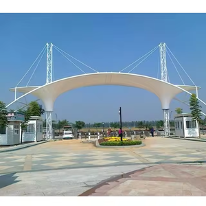 PVDF PTFE Tensile Membrane Structure Eco-Friendly Fire Resistant Inflatable Movable Stadium Tent Car Park Garage Shed Canopy - Product Image 3