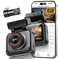 Kamera Dash Cam WiFi Dual Lensa Baru dari Pabrik, Depan Belakang 4K+1080P, Black Box Mobil, WDR HDR, DVR Mobil, Kamera Mobil, Kamera Dash 4K