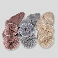 Chaussettes de nuit en soie de mûrier 100% pour femmes Chaussettes de nuit légères avec bordure en dentelle Chaussettes de nuit respirantes ultra douces