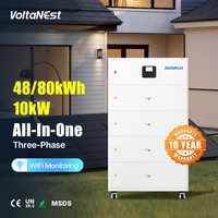 VoltaNest 12kW 48kWh 80kWh Système de stockage d'énergie solaire mobile tout-en-un pour la maison avec roues