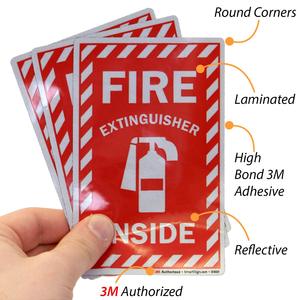 Etiqueta Adhesiva Reflectante para <span class=keywords><strong>Extintor</strong></span> de Incendios, Señales de Advertencia Personalizables, Pegatinas de Seguridad - Product Image 3