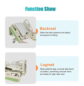 Новая электрическая медицинская кровать для больниц с 5 функциями, для отделений интенсивной терапии и ухода за пациентами - Product Image 6