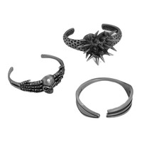 Gelang Gothic Anti Karat Baja Tahan Karat Model Tengkorak Cakar, Manset Terbuka, Unisex Punk, Perhiasan Wanita Pria Grosir Pabrik