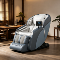 Fauteuil de massage électronique de luxe professionnel à corps entier, gris, zéro gravité, avec fonction Human Touch, étirement 4D sur rail, dernière génération