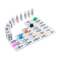Jeu de dominos mexicain Double Twelve avec étui en aluminium, tuiles numérotées colorées, jeu de société familial, idéal pour les voyages, cadeau