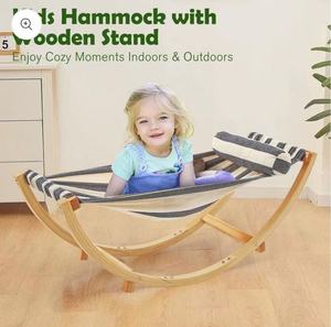 Chaise à <span class=keywords><strong>bascule</strong></span> ergonomique et de sécurité durable pour bébé avec support en bois et oreiller réglable - Product Image 2