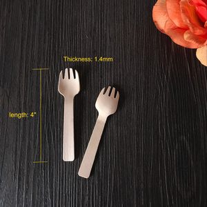 16cm Biodegradable Eco-Friendly Disposable <strong>Compostable</strong> Cutlery Set Sustainable <strong>Small</strong> Wooden Spoons <strong>Forks</strong> and Sporks - Product Image 4