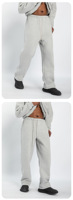 Ensemble de survêtement à capuche pour homme automne-hiver, 350g coton molletonné, coupe ample, streetwear, jogging, 2 pièces
