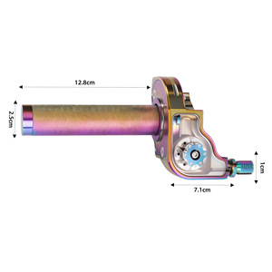 มือจับคันเร่งแบบหมุนขนาดใหญ่ CNC สำหรับรถมอเตอร์ไซค์ ขนาด 22 มม. แบบยูนิเวอร์แซล พร้อมท่อส่งน้ำมันที่มองเห็นได้ - Product Image 2
