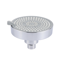 Pommeau de douche en TPR chromé électrolytique, diamètre 10 cm (4 pouces), rond, modes pluie/massage/pulsé, pour toilettes et salle de bain