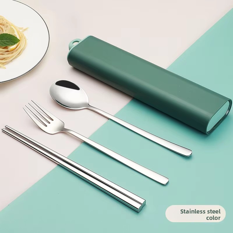 Ensemble de 3 pièces de couleur naturelle [Boîte ovale vert foncé]]