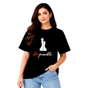 <b>Large</b> Size Knitted Cotton Women's <b>T</b>-<b>shirt</b> Summer Loose Casual Animal Front Logo Plus Size Crew Neck Short-sleeved Adults - Product Image 6