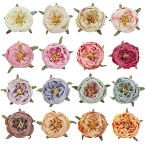 Fleurs artificielles en soie, petites roses en forme de bourgeons, style européen simulé, pour décorations de bracelets DIY, boîte cadeau style Mori, fleur de poignet - Product Image 1