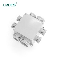 Boîtes de jonction moulées en PVC Ledes certifiées ETL pour coffrets électriques, connecteur ignifuge V0, étanche au béton, résistant aux produits chimiques, vente directe usine