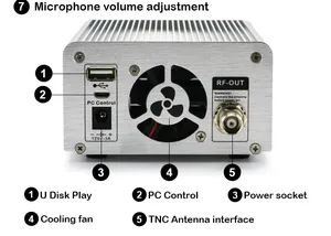 Émetteur radio <span class=keywords><strong>FM</strong></span> NIO-T6B 6W avec contrôle par PC, son stéréo HiFi de qualité supérieure - Product Image 4