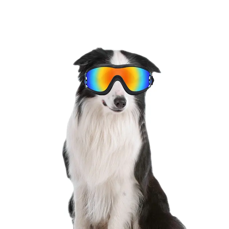 Con Chó kính mát có thể điều chỉnh dây đeo cho UV Kính mát bảo vệ chống thấm nước cho con chó lớn có thể gập lại Pet Dog Kính mát
