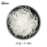 Qibai Raphia Recyclé Plat Ondulé Déchiqueté Papier Filet En Relief Boîte Cadeau Décoration Remplissage Couleur Déchiqueté Papier Filet