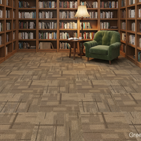 Moderne Puzzle-Muster Polster-Teppichfliesen mit Schlingenflor, Haustierfreundlich, Ineinandergreifende Büro-Bodenfliesen mit Bitumen-Rückseite