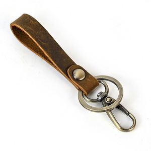 Personalized PU <b>Leather</b> <b>KeyChains</b> Custom Sublimation Laser Blank Logo Vintage Style Car Key Pendant Gift - Product Image 4
