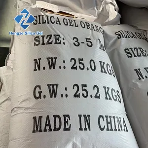 Dessecante de sílica gel indicando cor branca de 2-4 mm, embalagem a granel de 25 kg por saco, dessecante de cristal de sílica gel