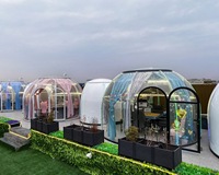 Dômes géodésiques pliables à vendre dôme gonflable de glamping de lucarne en polycarbonate mini maison gonflable de bulle de verre préfabriquée extérieure