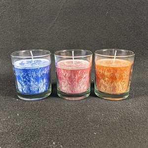 Vela Aromática Artesanal de Parafina con Forma de Flor de Hielo, en Colores Azul/<span class=keywords><strong>Rosa</strong></span>/Naranja, en Forma de Copa, Tamaños Grandes y Pequeños - Product Image 1