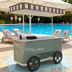 Carrito Congelador Móvil para Helados, Kiosco de Comida, Carro de Empuje Exterior, Carrito Móvil, Kiosco, Carritos de Venta Ambulante - Product Image 3