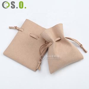 Bolsa de joyería de terciopelo de microfibra Bolsa de joyería con cierre de terciopelo Bolsa de joyería redonda en diferentes colores - Product Image 6