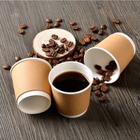 King Garden Offre Spéciale Biodégradable Double Paroi Enduit Papier Gobelets Jetables Couvercles Impression Flexographique pour Café Thé Boisson