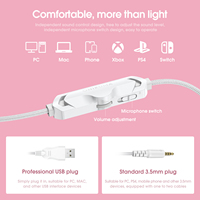 ONIKUMA X10-Casque de jeu filaire avec microphone et corne amovible pour PC