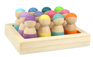 Muñeca Educativa <span class=keywords><strong>de</strong></span> Madera <span class=keywords><strong>Rainbow</strong></span> <span class=keywords><strong>Friends</strong></span>, Juguete Montessori para Niños, Manualidades Familiares, Muñeca Colorida DIY - Product Image 6