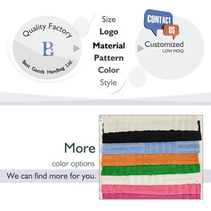 Women's Custom Striped Terry Cloth Towel Makeup Bag Travel Trolley Bag Soft Portable Travel Cosmetic Bags Cases with Custom logo - Product Image 5