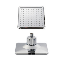 Pommeau de douche intelligent à commande gestuelle hydroélectrique certifié CUPC, haute pression, chromé, carré, avec LED